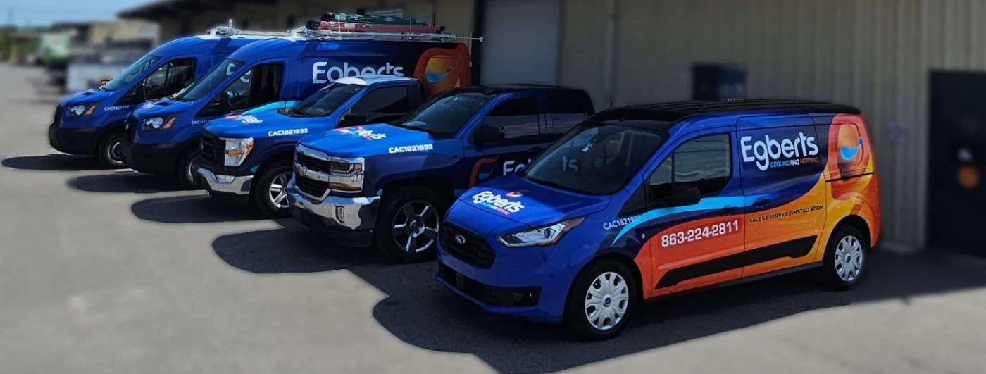 branded fleet of trucks